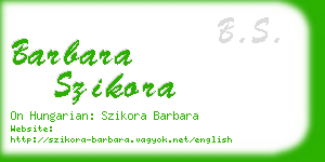 barbara szikora business card